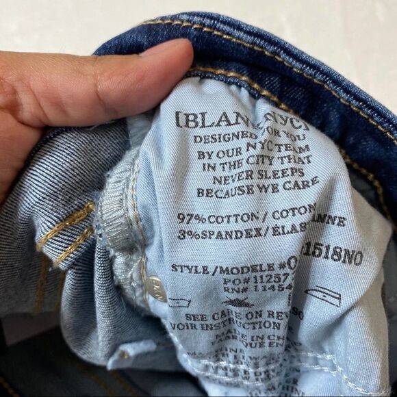 Blank NYC Medium Wash Skinny Jeans Raw Hem 26 - Picture 9 of 11